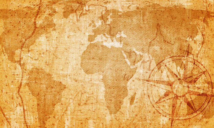 Bild Alte Weltkarte im Vintage-Stil