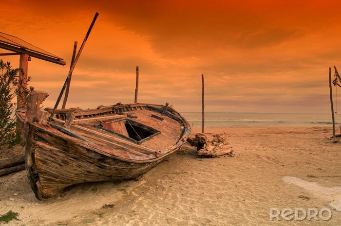 Bild Altes Boot am Strand