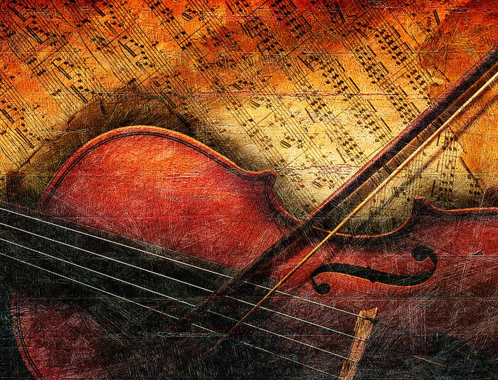 Bild Altes Instrument mit einer Partitur