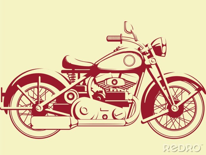 Bild Altes Motorrad Grafik