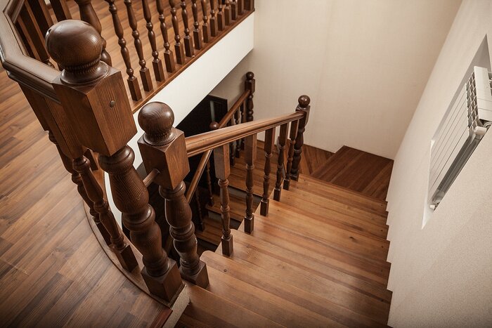 Bild Altmodische Treppe mit Balustrade