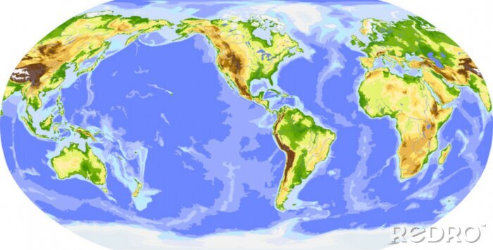 Bild Amerika im Zentrum der Weltkarte