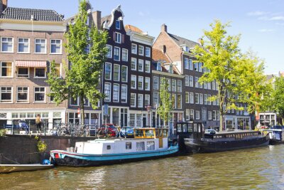 Bild Amsterdam-Kanal an einem sonnigen Tag