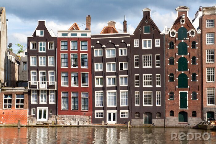 Bild Amsterdam Niederlande Häuser am Kanal