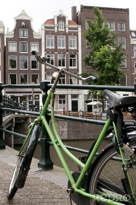 Bild Amsterdam und das grüne Fahrrad