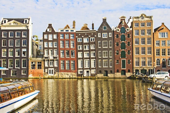 Bild Amsterdams Altbauhäuser und Kanal