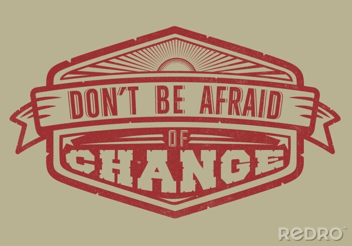 Bild Angst und Veränderungen Typografie im Retro-Stil
