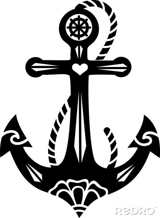 Bild Anker Steuerrad - Symbol Hoffnung & Glaube