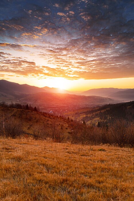 Bild Ansicht des Morgens in den Bergen