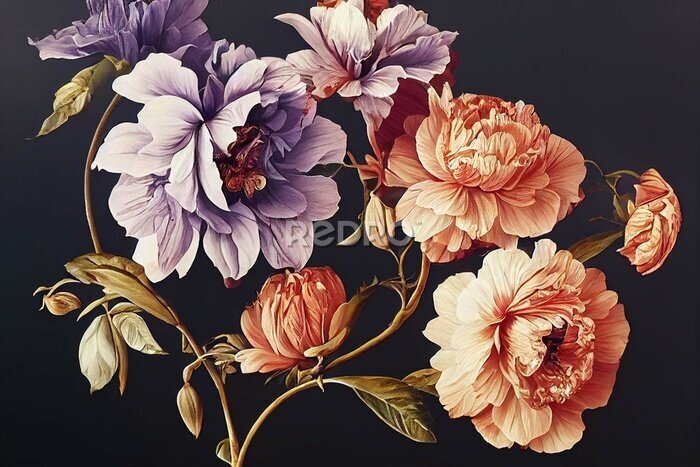 Bild Anspruchsvolles Muster mit Blumen