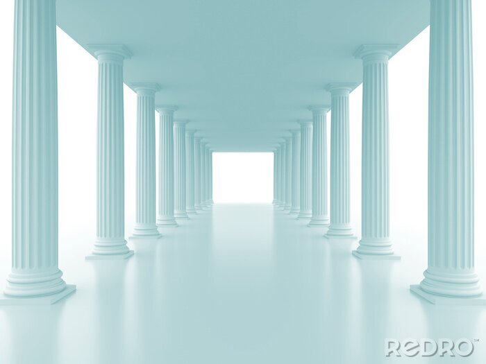 Bild Antike Architektur auf weißem Hintergrund