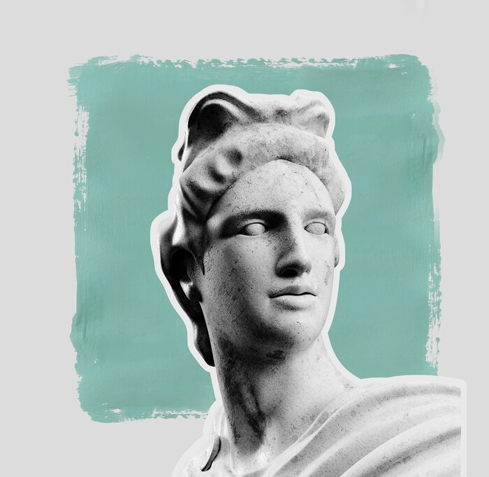 Bild Apollo style design background vaporwave concept. 3d Rendering.