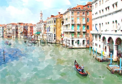 Bild Aquarell-Ansicht von Venedig
