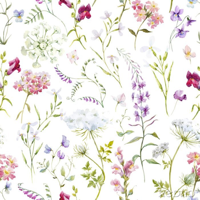 Bild Aquarell floral Sommer Vektor-Muster