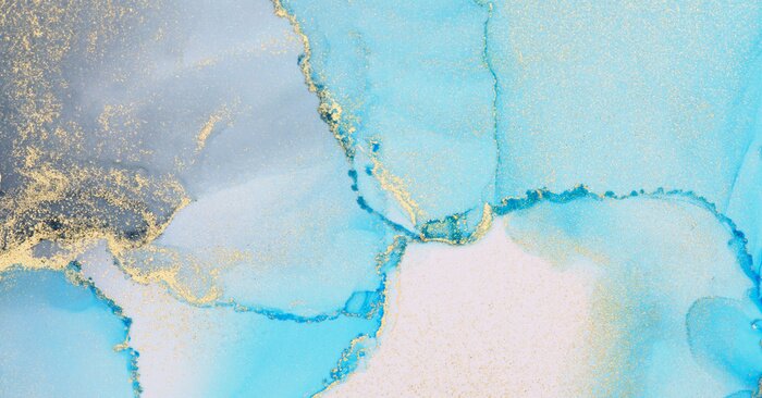 Bild Aquarell-Muster mit Gold