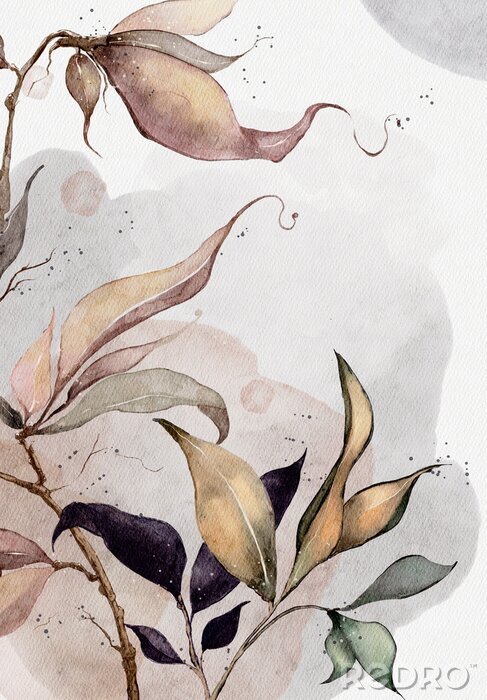 Bild Aquarellzweig im Wind