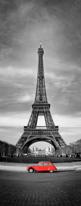 Bild Architektur und rotes Auto