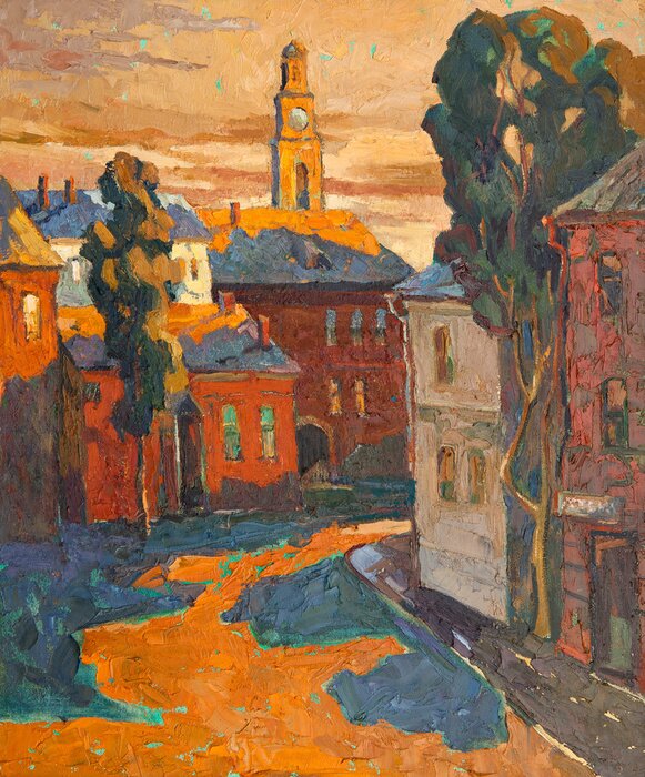 Bild Art auf Stadt, Öl auf Leinwand