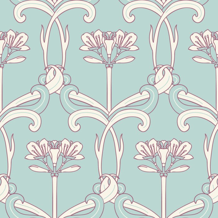 Bild Art-Deco-Blumenmuster