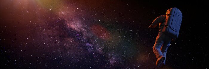 Bild Astronaut an der Galaxie