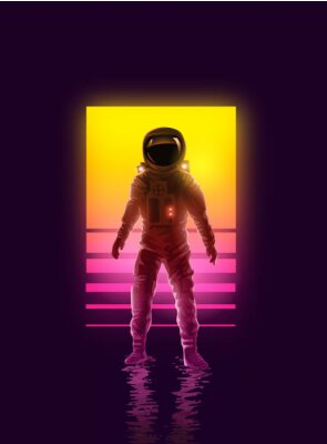 Bild Astronaut auf einem grafischen Hintergrund