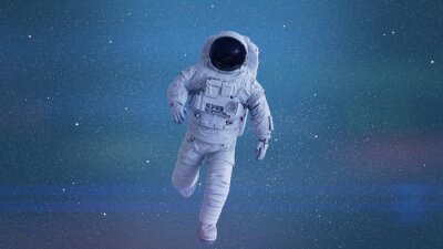 Astronaut auf einem Sternenhintergrund