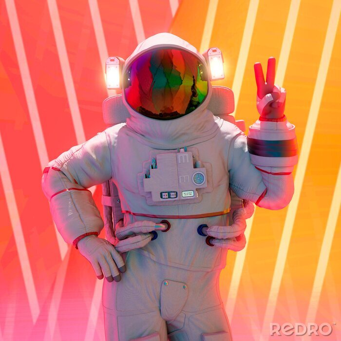 Bild Astronaut, der für ein Foto posiert