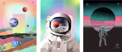 Astronaut im Raumanzug künstlerische Grafiken