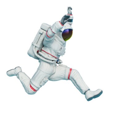 Astronaut im Raumanzug realistische Grafik