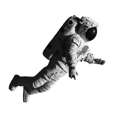 Astronaut im Raumanzug Schwerelosigkeit