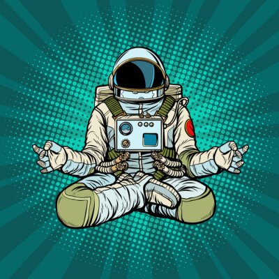 Bild Astronaut in Lotusblumen-Pose