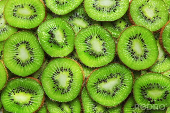 Bild Aufgeschnittene Kiwis übereinander gestapelt