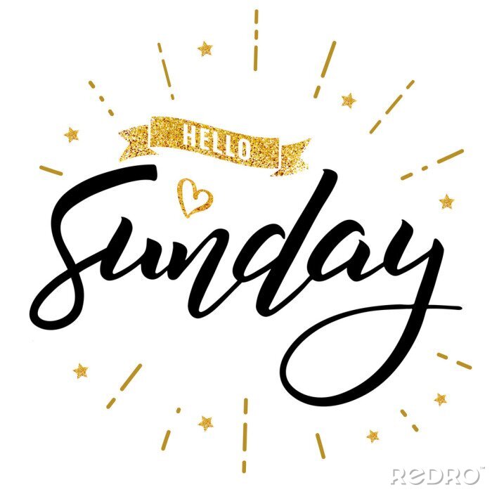 Bild Aufschrift Hallo Sonntag