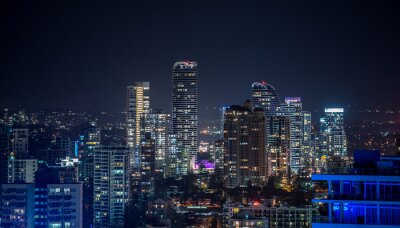 Australische Stadt bei Nacht
