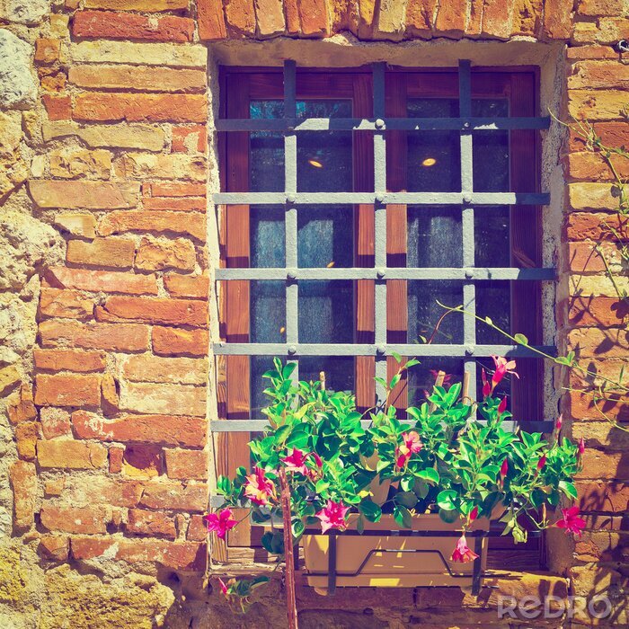 Bild Backsteinwand mit fenster