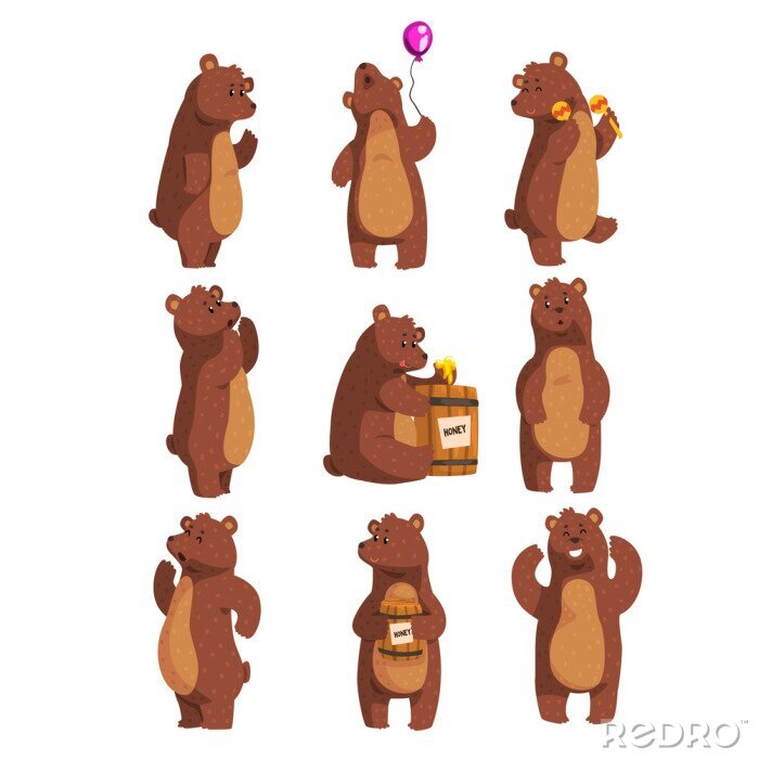 Bild Bären machen verschiedene Dinge