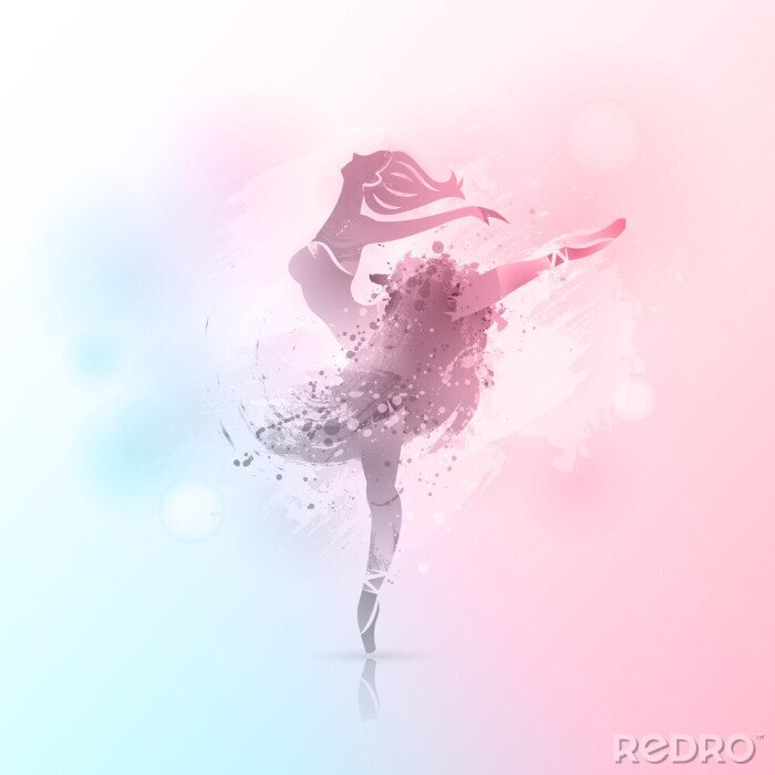 Bild Ballerina im Tanzhintergrund