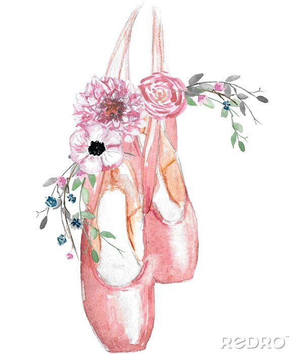 Bild Ballerinaschuhe mit Blumen