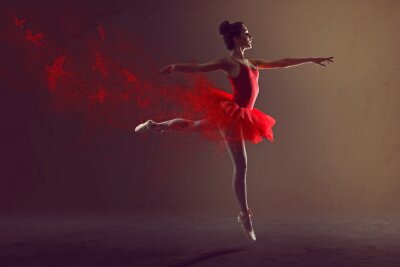 Balletttänzerin in Rot