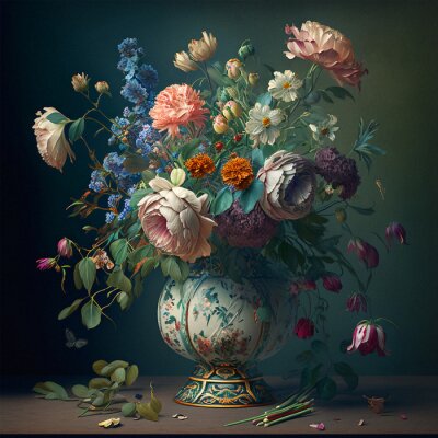 Bild Barocke Blumen in einer Vase
