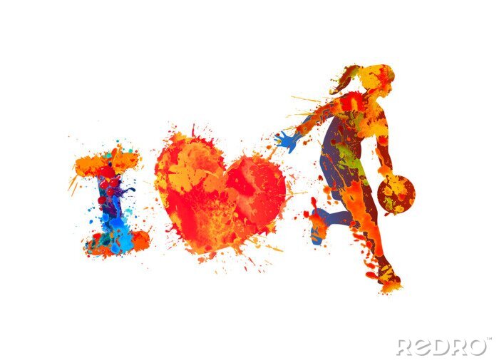 Bild Baskettball im Graffiti-Stil
