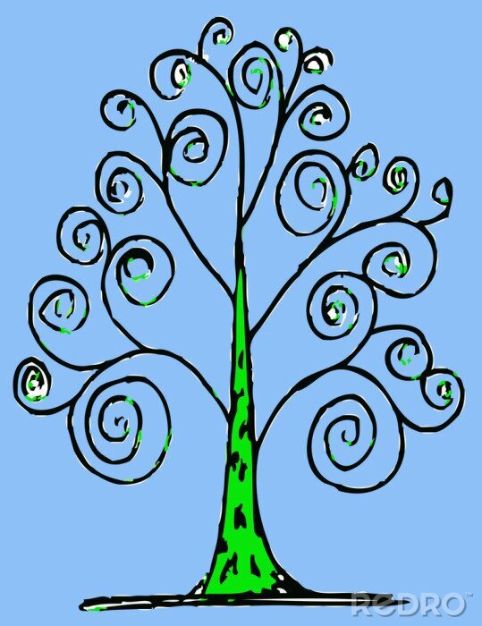 Bild Baum auf Kinder-Skizze
