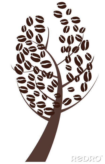 Bild Baum mit Kaffeebohnen