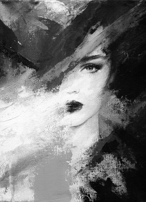 Bild beautiful woman. fashion illustration. watercolor painting
