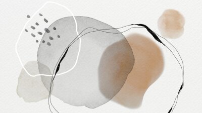 Fototapete Beige Aquarellabstraktion