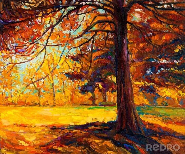 Bild Bemalte Herbstbäume