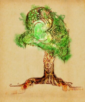Bild Bemalter Baum