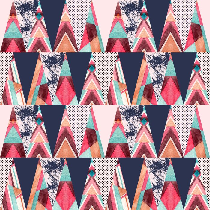 Bild Bergabstraktion in vielen Farben