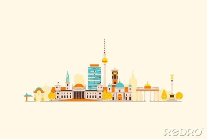 Bild Berlin abstrakten Skyline