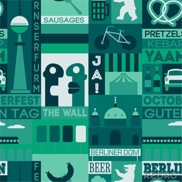 Bild Berlin city seamless pattern design